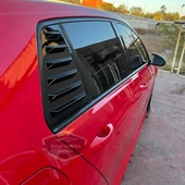 Vw Golf 7 7.5 2012-2020 Uyumlu Kelebek Cam Izgarası Kelebek Cam Vizörü Havalandırma Sağ Sol Takım Parlak Siyah - 5