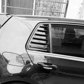 Vw Golf 7 7.5 2012-2020 Uyumlu Kelebek Cam Izgarası Kelebek Cam Vizörü Havalandırma Sağ Sol Takım Parlak Siyah - 7