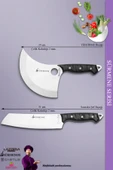 Sürmene Serisi Mutfak Şef Bıçak Seti Et Ekmek Börek Pizza Şef Bıçağı 2 Li Set Siyah ( Mft-013 ) - 2