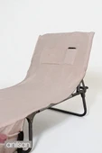 %100 Pamuk Şezlong Havlusu Pudra 60x180 cm - Hızlı Kuruyan Plaj ve Havuz Havlusu - 2