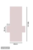 %100 Pamuk Şezlong Havlusu Toz Pembe 60x180 cm - Hızlı Kuruyan Plaj ve Havuz Havlusu - 2