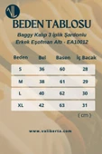 Baggy Kalıp 3 İplik Şardonlu Erkek Eşofman Altı - Bej - 8