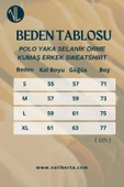 Polo Yaka Selanik Örme Kumaş Erkek Sweatshirt - Açık Haki - 8