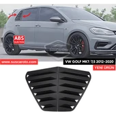 Vw Golf 7 7.5 2012-2020 Uyumlu Kelebek Cam Izgarası Kelebek Cam Vizörü Havalandırma Sağ Sol Takım Parlak Siyah - 1