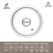 17 Parça Astral Cool İndüksiyon Uyumlu Paslanmaz Çelik Tencere & Sahan Çeyiz Seti - 7