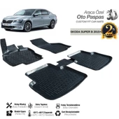3D PASPAS SİYAH SKODA SUPER B 2015+ - 1