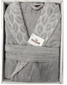 Nurpak Battal Boy Tek Bornoz Şalyaka-Hazal Gri (Beden 2XL-3XL) - 4
