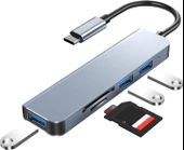 Desingshop USB C Hub 5'i 1 arada Tip C USB3.0+USB2.0 Bilgisayarlar için Çok Bağlantı Noktalı Hub Adaptörü Tabletler C Tipi USB-HUB - 4