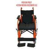 Poylin P967 Alüminyum Tekerlekli Sandalye(42 CM) thumbnail 1