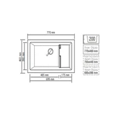 Real Stone P017 Cappucino Granit Mutfak Eviyesi 77x46 thumbnail 2