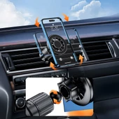 YC-19 Magnetik 360 Derece Oynar Başlıklı Telefon Tutucu Havalandırma Tasarım - 7