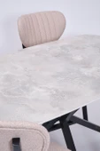 Çapraz Star Demir High Gloss Yemek Masa Sandalye Takımı 90x160 - 7