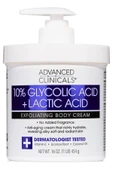 Advanced Clinicals 10% Glycolic + Lactic Acid Vücut Kremi 454GR - 1