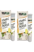 YOUPLUS Vitamin C Çinko Propolis 20 Efervesan Tablet 2'li Avantaj Paket - 1