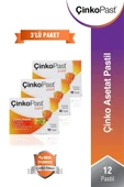 ÇİNKOPAST Ihlamur & Bal Iyonize Çinko Asetat Pastil 3'lü Set 36 Adet - 1