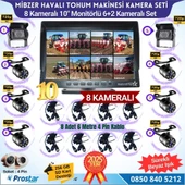Mibzer için 8 Kameralı 10 inç Sekize Bölen Monitör 2 Büyük Kameralı Kayıtlı 256 Gb Sd Kart Destekli - 1
