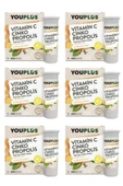 YOUPLUS 6 Adet C Vitamini, Çinko, Propolis 20 Efervesan Tablet - 1