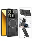 Mi 12T Pro Uyumlu Standlı Koruyucu Fuchsia Telefon Kılıfı - 4