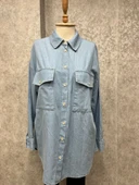 25Y34156 GÖMLEK DENİM OVERSIZE DÜĞMELİ - 8