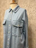 25Y34156 GÖMLEK DENİM OVERSIZE DÜĞMELİ - 6