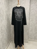 25Y3077 ELBİSE ABİYE BÜYÜK BEDEN ÖNÜ TAŞLI NURSENA MODEL - 1