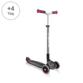 Globber Master Işıklı Katlanabilir Scooter - Siyah / Kırmızı - 1