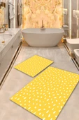 Sarı  Kaymaz Taban  Banyo Paspas Takımı  BPS-7308 thumbnail 2