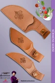 Sürmene Serisi Mutfak Kamp Şef Bıçak Seti Et Ekmek Sebze Kamp Şef Bıçağı Siyah 3 Lü Set ( Mft-038 ) - 2