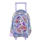 Muggle 2 Bölmeli Princess Çekçekli Okul Çantası Mor (MU-9171) - 1
