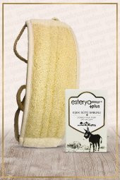 Kabak Lifi Kese Uzun Sırt Tipi Ipli + Eşek Sütü Banyo Sabunu - 1