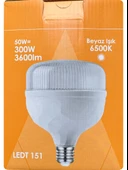 (1 Adet) Osaka 50W (300W) Beyaz Işık E27 Duylu (Kalın Duy) Led Torch Ampul - 1