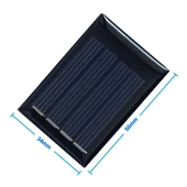 Güneş Pili 2V 50mA 34x50mm  Solar Fotovoltaik Hücre Elektrik Üretici Panel Modül Pil Akü Batarya Oyuncak Proje Test Kaynak - 1
