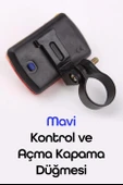 Bisiklet Tekli Arka Işık Pilli 300 Lümen 3 MOD Flaşörlü Bisiklet Arka Farı LED Işık Kırmızı 4445 - 4