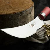 Lazbisa Kitchen Knife Set Meat Bone Vegetable Bread Fruit Chef Knife ( Vodo ) Red Craft Series - 3
