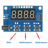 HX711 Gösterge Modülü  Elektronik Tartı 5/10 Kg Ağırlık Sensör Hassas Ölçüm Dijital Ekran Load Cell Basınç Mutfak thumbnail 5