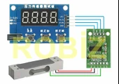 HX711 Gösterge Modülü  Elektronik Tartı 5/10 Kg Ağırlık Sensör Hassas Ölçüm Dijital Ekran Load Cell Basınç Mutfak thumbnail 8