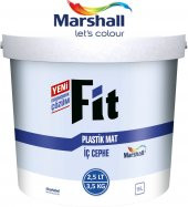 MARSHALL Fit Plastik Su Bazlı İç Cephe Duvar Boyası 2.5LT=3.5KG-Kokusuz-Kolay Uygulanr-Damlatma Yapmaz - 5