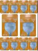 (10 Adet) Osaka 60W (350W) Beyaz Işık E27 Duylu (Kalın Duy) Led Torch Ampul - 1