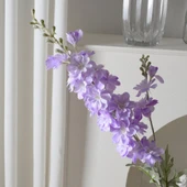 Nettenevime Yapay Çiçek Lila Sümbül Tek Dal Tomurcuklu 85*15cm Kumaş Çiçek Uzun Dal thumbnail 8