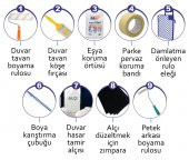 Marshall Fit Silikonlu Duvar Boyası 20KG+Tavan Boyası 10Kg+Panel Kapı Boyası 2,5LT+9 Parça Boya Seti - 7