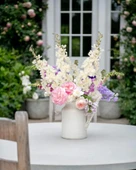 Nettenevime Yapay Çiçek Krem Sümbül Tek Dal Tomurcuklu 85*15cm Kumaş Çiçek Uzun Dal thumbnail 4