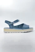 Kadın Mavi Hakiki Deri Comfort Sandalet ve Ayakkabı - ( DRN-484 ) - 1