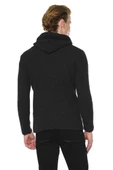 Erkek Kapüşönlü Pamuklu Triko Örgülü Sweatshirt - 9