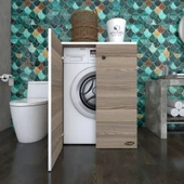 Kenzlife çamaşır&kurutma makinesi dolabı büyük boy kapaklı lubmila crd 100*80*70 banyo ofis kapaklı arkalıksız thumbnail 1