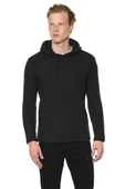 Erkek Kapüşönlü Pamuklu Triko Örgülü Sweatshirt - 7