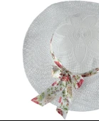 Şık Kadın Premium Fötr Plaj Şapka Flowers Model - 6