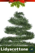 Noel Yılbaşı Çam Ağacı Süsü Kutlama Doğal Görünümlü Dekoratif Yeni Yıl Garland Büyük Boy 270 Cm - 2