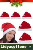 Noel Baba Şapkası Ucu Ponponlu Yıkanabilir Çocuk Yetişkin Yılbaşı Kostüm %100 Polar Şapka 1 Adet - 3