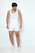 Özel Üretim Şekillendirici Basen Göbek Toparlayıcı Sıkılaştırıcı Bel İnceltici Erkek Beyaz Boxer Korse thumbnail 5