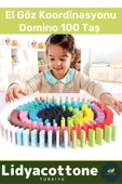 Zeka Geliştirici Eğitici El Göz Koordinasyonu Okul Öncesi Eğitim Renkli Domino 100 Taş - 1